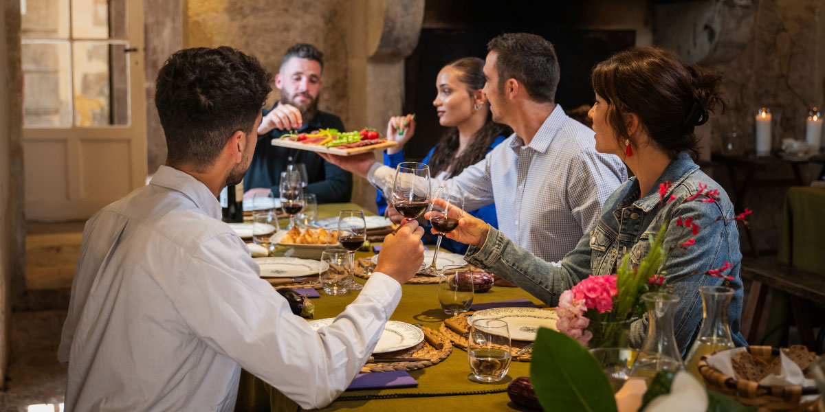 Winzer-Mittagessen im Schloss