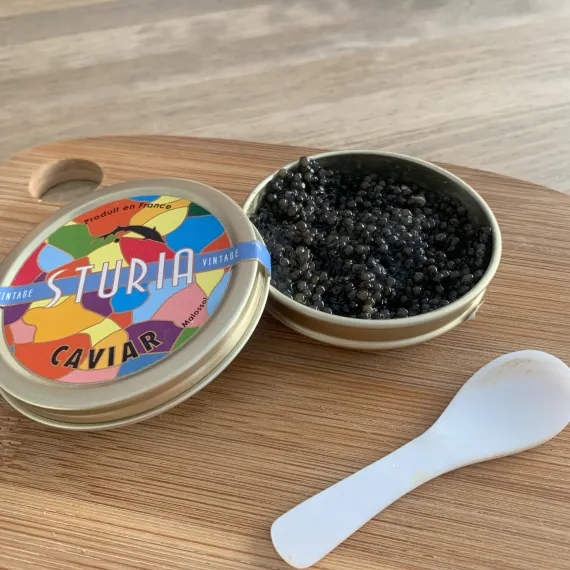 Caviar dégusté lors de l'atelier Excellence Française Olala Bordeaux